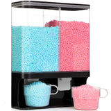 1 x RAW Customer Returns Lekesky Wall Mounted Laundry Fragrance Beads Dispenser with 2 Measuring Cups, 3L Black  - RRP €28.73