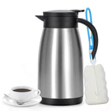 1 x RAW Customer Returns Olerd 1L insulated jug, stainless steel thermos flask, double-walled vacuum coffee pot teapot, thermos flask for coffee, tea, water, drink silver  - RRP €20.87