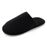 1 x RAW Customer Returns ofoot Men s Cotton Cozy Memory Foam House Slippers, Washable Lightweight Non-Slip Shoes Black, 41 42 EU  - RRP €22.55