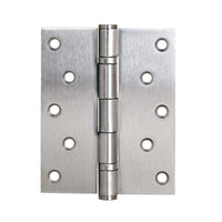 1 x RAW Customer Returns LOOTICH hinges stainless steel door hinges door hinge fitting 127 x 102 mm steel ball bearing for frames unrebated doors made of wood or metal up to 120 kg screw-on hinge matt 4 pieces  - RRP €25.25