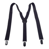 1 x Brand New CHENGZI Men s Suspenders with 3 Clips Stainless Steel Adjustable Elastic Heavy Duty with Strong Metal Clips, Black, One Size - RRP €27.6