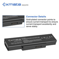 1 x RAW Customer Returns Exmate 5200mAh Battery A32-K72 A32-N71 for Asus K72 K72F K72J K73S K73SV N71 N71J N73S N73SV X73S X73BY X73SD X73SV X73T - RRP €42.45