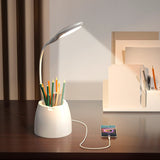 1 x Brand New AMANKA Desk Lamp LED Table Lamp with Pen Holder and Cell Phone Stand, Rechargeable Dimmable Eye Protection Desk Lamp with Touch Sensor for Learning, Reading and Working Reading etc. - RRP €18.68