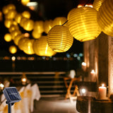 1 x RAW Customer Returns iShabao Solar Fairy Lights Outdoor, 8M 40 LED Lanterns Outdoor Waterproof, 2 Modes, Lantern Fairy Lights for Garden, Balcony, Wedding, Fence, Party Decoration Warm White  - RRP €10.07