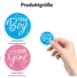 4 x Brand New Gender Reveal Stickers Boy or Girl Gender Reveal Party Decoration, 144 Pieces Team Boy and Team Girl Baby Gender Reveal Party Decoration Baby Gender Announce Baby Shower Decoration - RRP €81.6