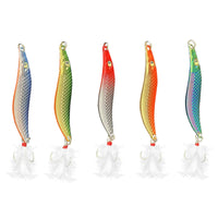 2 x Brand New Pack of 5 wobbler fishing lures artificial bait with 3 hooks realistic 3D floating bionic fishing lures perch trout fishing bait hard bait 5 colors  - RRP €69.23