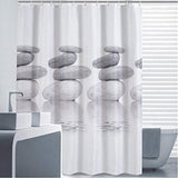 1 x RAW Customer Returns Goldbeing Shower Curtain 240x200 Textile Gray Pebble Mildew-resistant and water-repellent shower curtain with 16 shower curtain rings - RRP €20.16