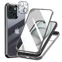 1 x RAW Customer Returns Leedia 360 Degree Case Compatible with iPhone 15 Case 2 Camera Protection Full Body Built-in Glass Screen Protector iPhone 15 Protective Case Transparent Clear Cell Phone Case for iPhone 15 6.1 Gray - RRP €20.16