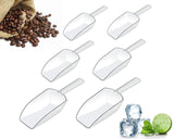 1 x RAW Customer Returns SCSpecial Ice Scoop Barman Set of 6 Transparent Plastic Scoops with 3 Different Sizes of Transparent Candy Scoops - RRP €9.99