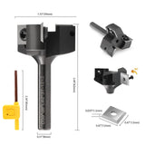 1 x RAW Customer Returns Trvoxviq end mills 8mm shank 3 flakes with 10 replaceable carbide blades 12x12x1.5mm for wood diameter 39 mm, professional end mills for end mills, CNC machines D 39 S 8  - RRP €25.2