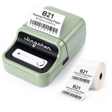 1 x RAW Customer Returns Smart Label Maker B21 with 230 Labels, Bluetooth Thermal Price Barcode Label Printer, Mailing Address Label Machine, Compatible with Android and iOS, for Organizations, Home Office, Business Green  - RRP €70.58