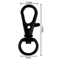 1 x RAW Customer Returns BELLE VOUS Black Mini Carabiner Jewelry Clasp 50 Pack - 33mm Long - Premium Lobster Clasp Jewelry - Hook Clasps for Bracelets, Zippers, Jewelry and Keychains - RRP €12.1