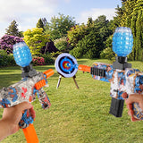 1 x RAW Customer Returns 2-piece gel ball blaster toy - Electric water gun with more than 60,000 balls, 4 rechargeable batteries, 3 round funnels, 2 protective goggles, sports toy for ages 14 and up - RRP €43.99