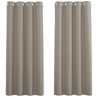 1 x RAW Customer Returns PONY DANCE Curtains Bedroom Eyelet Curtain Set of 2 Blackout Curtains Living Room Curtains Short Curtain Opaque H 158 x W 132 cm Sand Color - RRP €36.0