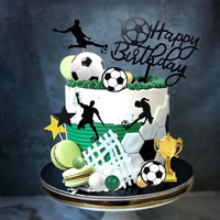 1 x Brand New WIDEBG football cake decoration children s birthday football cake decoration confetti balloon cake decoration Happy Birthday Cake Toppers Sport Ball Cupcake Topper Football Birthday Decoration 39 pieces - RRP €13.42