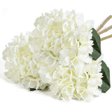 1 x RAW Customer Returns Kisflower 6pcs Silk Hydrangea Artificial Flowers Realistic Hydrangea Flowers Bouquet for Weddings Party Office Home Decor White  - RRP €20.16