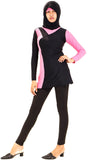 5 x RAW Customer Returns Musuly Black Pink Burkini Swimsuit Combination With Veil 42  - RRP €189.95