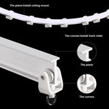 1 x RAW Customer Returns Bendable Ceiling Curved Curtain Rail Flexible Bracket Soft Window for Curtain Rail with Metal Hooks, Bed Curtains Room Divider White, 5 m  - RRP €31.99