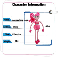 1 x RAW Customer Returns ZRTF Mommy Long Legs Plush Toy, Pink 43cm Plush, Monster Horror Stuffed Doll Toy Gift - RRP €13.14