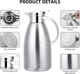 1 x RAW Customer Returns 2.3 liter stainless steel insulated jug, teapot, double layer vacuum coffee pot, stainless steel thermos flask, thermos flask coffee tea - RRP €20.16