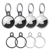 1 x RAW Customer Returns  4Pack Stouchi AirTag Keychain Stainless Steel Air Tag Case Holder Cover with 4 Keychains Easy Setup Slim Design for AirTags Key Finder Air Tags Accessories - RRP €14.11