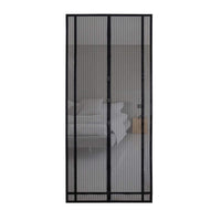 1 x RAW Customer Returns Sekey magnetic fly screen balcony door can be cut to size without drilling, door curtain fly protection, insect protection door curtain with widened adhesive tape 100x220cm, black - RRP €18.99