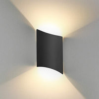 1 x RAW Customer Returns BELLALICHT LED wall light indoor up down warm white, 12W LED wall lamp outdoor waterproof IP65 aluminum modern light wall light wall lighting for living room bedroom hallway staircase bathroom, black - RRP €19.13