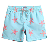 1 x RAW Customer Returns MaaMgic Swim Trunks for Men Boys Swim Shorts for Men Quick-drying Surfing Beach Pants Surf Shorts with Mesh Lining REUSEABLE, Light Blue Starfish, XXL - RRP €22.81