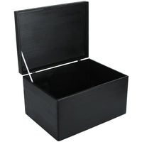 1 x RAW Customer Returns Creative Deco XXL Large Black Wooden Gift Box with Lid 40x30x24 cm - 1 Gift Box Storage Container Toy Box Perfect for Decoupage Documents Toys Tools - RRP €45.64