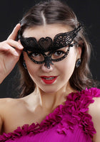 1 x Brand New YANGWEN Venetian Masks,6pcs Black Sexy Ladies Lace Eye Mask,Lace Masquerade Mask for Carnival Masquerade Halloween Carnival Cosplay Party Gothic Face Mask - RRP €7.09