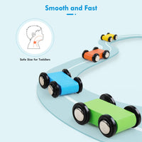 1 x Brand New HOMCENT marble run car track toy, car racing track toy with 4 cars, car track toy from 3 years old boys girls, gift for children - RRP €13.63