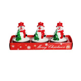 1 x Brand New Set of 3 Christmas Candles Christmas Decoration Candles for Christmas Decorations Snowman  - RRP €22.8