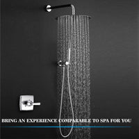 1 x RAW Customer Returns 40cm rain shower, Markcco circular high pressure shower head made of 304 stainless steel, comfortable shower experience even at low water pressure, can be installed on the wall or ceiling 40cm, chrome  - RRP €55.45