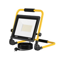 1 x RAW Customer Returns NAIZY LED construction spotlight work light 100W 8500LM LED floodlight cold white exhibition lamp with IP66 waterproof, 3M cable and foldable stand for workshop construction site garage - 100W cold white - RRP €30.85