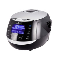 1 x RAW Customer Returns Yum Asia Sakura Rice Cooker with Ceramic Bowl and Advanced Fuzzy Logic 8 Cups, 1.5 Liters , 6 Rice Cooking Functions, 6 Multicooker Functions, Motouch LED Display, 220-240V EU Black and Silver  - RRP €158.9