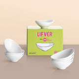 2 x RAW Customer Returns LIFVER porcelain bowl set - 8-piece dessert bowls 90ml - white dip bowls for ice cream, sauce, snack, dessert, dishwasher and microwave safe - RRP €45.98