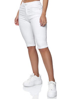 1 x RAW Customer Returns Elara Women s 3 4 Jeans Push Up Capri Chunkyrayan HB2582 White-36 S  - RRP €27.18