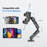 1 x RAW Customer Returns OHLPRO Tablet Car Holder, iPad Car Holder 360 Rotatable Adjustable, Tablet Car Holder with 2-Stage Swivel Arm, for 5-13 inches, Compatible with Ipad, Samsung Tab, Huawei and more - RRP €27.22