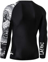 1 x RAW Customer Returns LAFROI Men s Rash Guard Long Sleeve UPF 50 Compression Shirt CLYYB Asym Dragon XXL - RRP €24.99