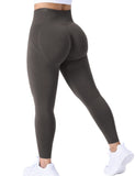 1 x RAW Customer Returns ZAAYO Women s Gym Leggings Sport Booty Scrunch Butt High Waist Seamless Yoga Pants Deep Taupe S - RRP €25.2