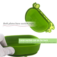 1 x Brand New Children s Silicone Plate, Baby Plate Bowl Mini Silicone Plate for Baby Portable Plate Baby Non-Slip Baby Plate BPA Free Dishwasher and Microwave Safe Yellow Green  - RRP €20.4