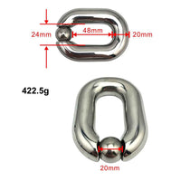 1 x RAW Customer Returns SelgurFos Scrotum Weight Pendant Penis Ring, Stainless Steel Testicle Rings For Men Metal Stainless Steel Testicle Exercise Sex Toys for Men Ejaculation Delay big  - RRP €30.23