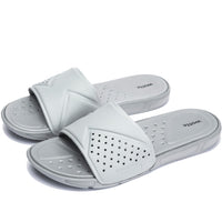 1 x Brand New Unisex bathing slippers, lightweight sandals with open toes, comfortable summer bathing slippers for leisure, sports, fitness, gray 38 - RRP €20.1