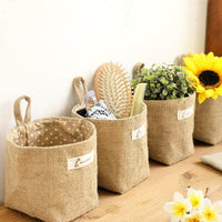 2 x Brand New Hanging Storage Bags, 4 Pack Small Organizer Basket Cotton Linen Wall Mount Organizer Hanging Storage Bag Storage Basket - RRP €40.8