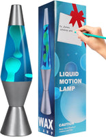 1 x RAW Customer Returns AONESY Lava Lamps for Adults Children 37cm Lava Lamp Lihgt Blue Liquid White Wax Retro Astro Lamp for Home Decoration Beautiful Light Gift for Christmas Birthday Halloween - RRP €36.29