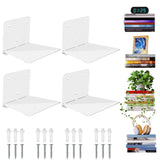 1 x RAW Customer Returns Sheeliy Invisible Bookshelf, Floating Bookshelf, Invisible Shelves for Books, Floating Shelves Wall for Bedroom, Floating Bookshelf Metal Stable for Office, Kitchen, Set of 4 - RRP €29.99