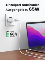 1 x RAW Customer Returns UGREEN USB C Charger 65W 3-Port USB-C Power Adapter PPS Fast Charger PD Charger 60W compatible with MacBook Pro Air, iPad Pro Air, iPhone 15 15 Pro Max 14, Galaxy S24 Ultra, Pixel, Steam Deck White  - RRP €27.99