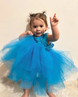 2 x Brand New AGQT Baby Girls Tutu Tulle Dress Sleeveless Party Dress Princess Sequins Flower Girl Dress Blue 18-24 Months - RRP €66.52