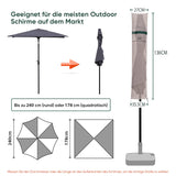 1 x RAW Customer Returns Sekey cantilever umbrella parasol protective cover with rod, cover for garden umbrella with ventilation openings, cover for crank umbrella balcony umbrella, 100 polyester, waterproof, khaki - RRP €24.19