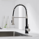 1 x RAW Customer Returns Auralum kitchen faucet black, kitchen faucet with extendable shower, kitchen mixer tap with 2 jet types, stainless steel sink faucet, 360 rotatable high-pressure faucet for kitchen - RRP €55.99